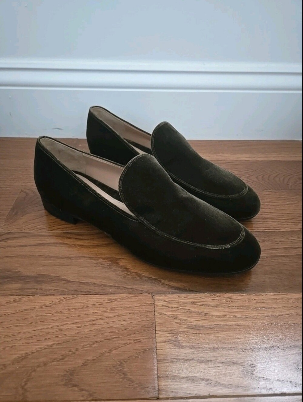 Gianvito Rossi Green Velvet Loafer